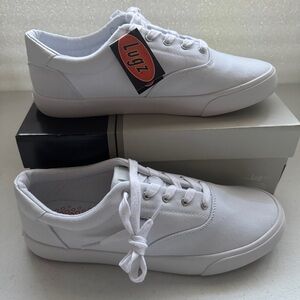 Lugz Flip Men's White Canvas Low Top Lace Up Sneakers Shoes US Size 13 Casual